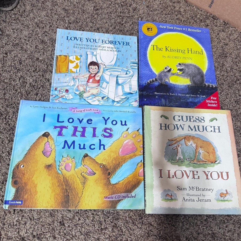 Childrens Book Lot Bundle Love You Forever Kissing Hand Guess How Much